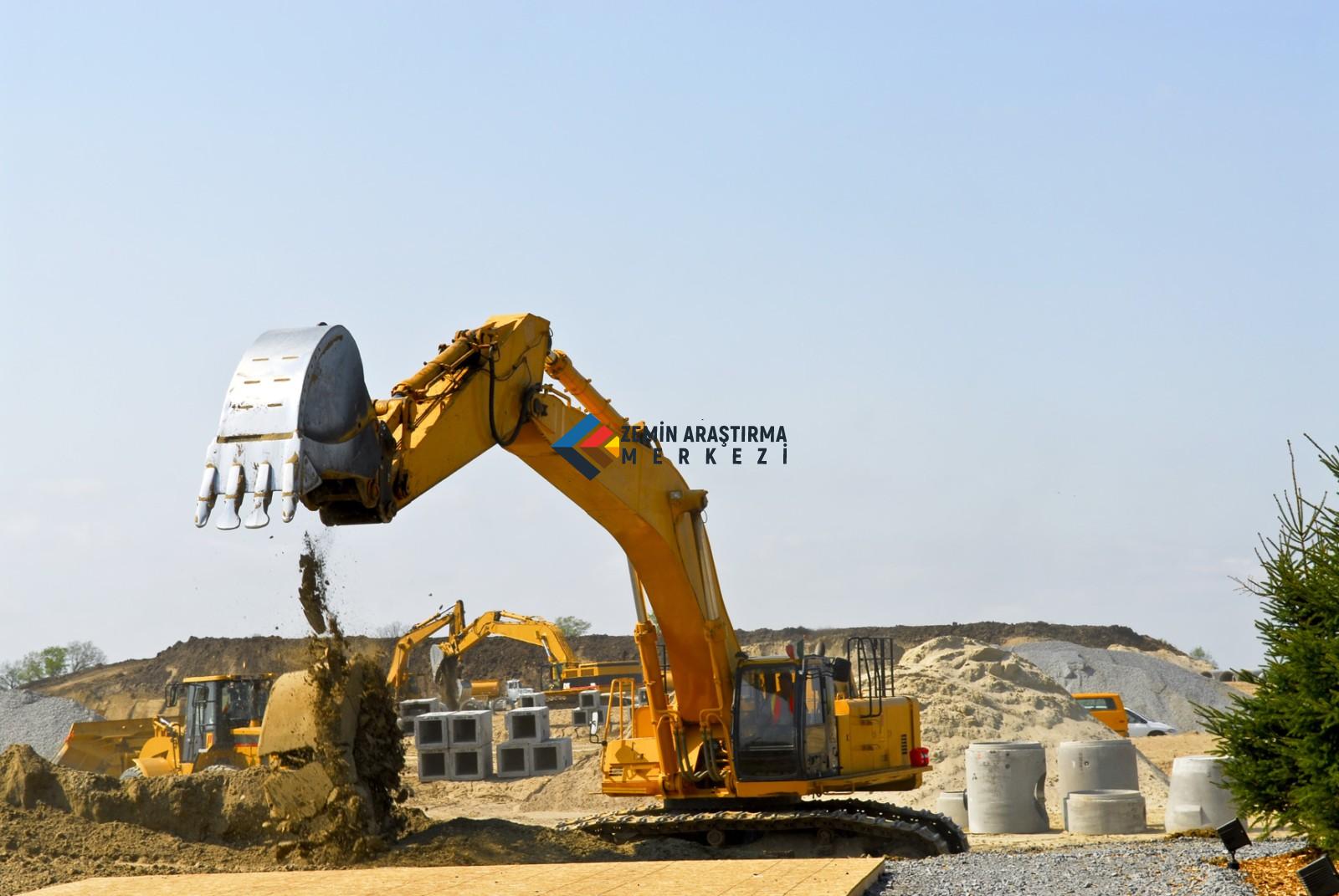 Construction site machines